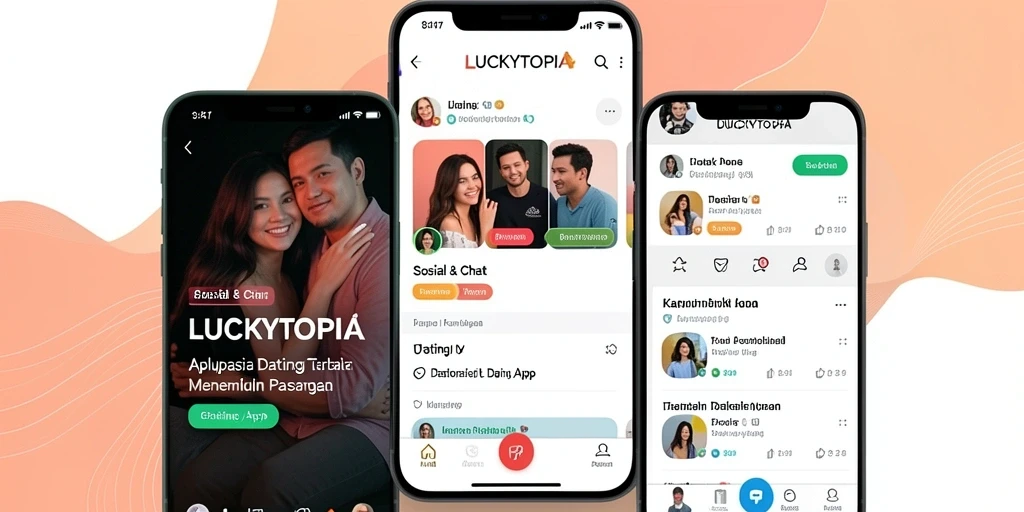 Screenshot utama LUCKYTOPIA dengan tampilan antarmuka yang menarik dan interaktif.
