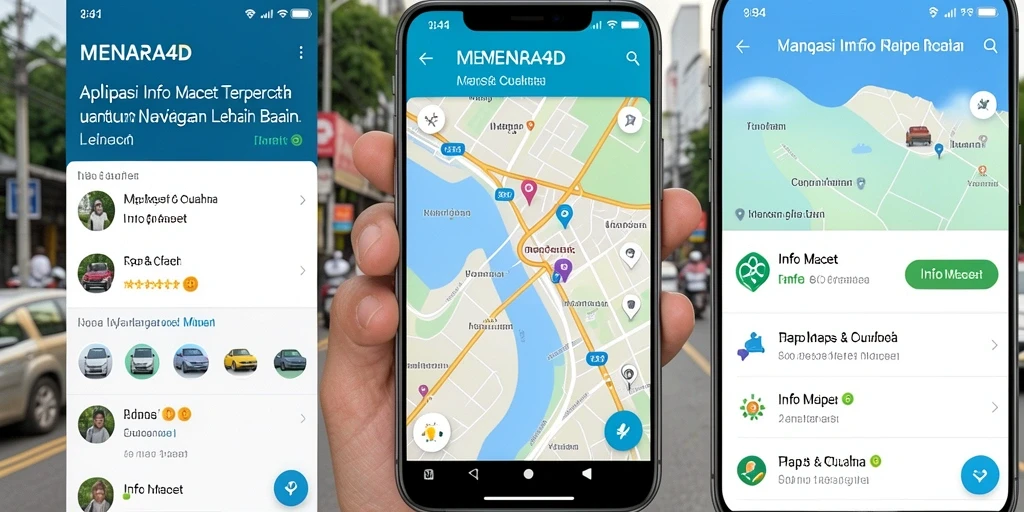 Antarmuka MENARA4D menampilkan informasi lalu lintas dan rute dengan jelas.