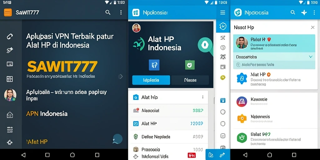 Tampilan utama SAWIT777 dengan fungsi VPN yang mudah digunakan.