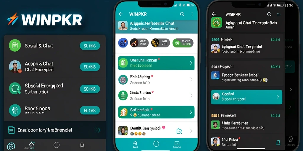 Antarmuka aplikasi WINPKR yang sederhana dan mudah digunakan untuk chatting.