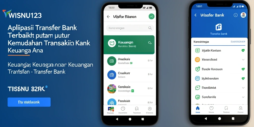 Tampilan antarmuka WISNU123 yang sederhana dan efektif untuk transfer bank.